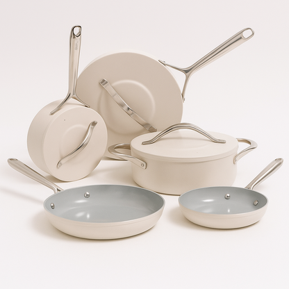 CeramiNest QuickHeat Quadro Set Cream 11-pc