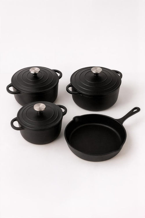 Cast Iron Black Set 7 piece