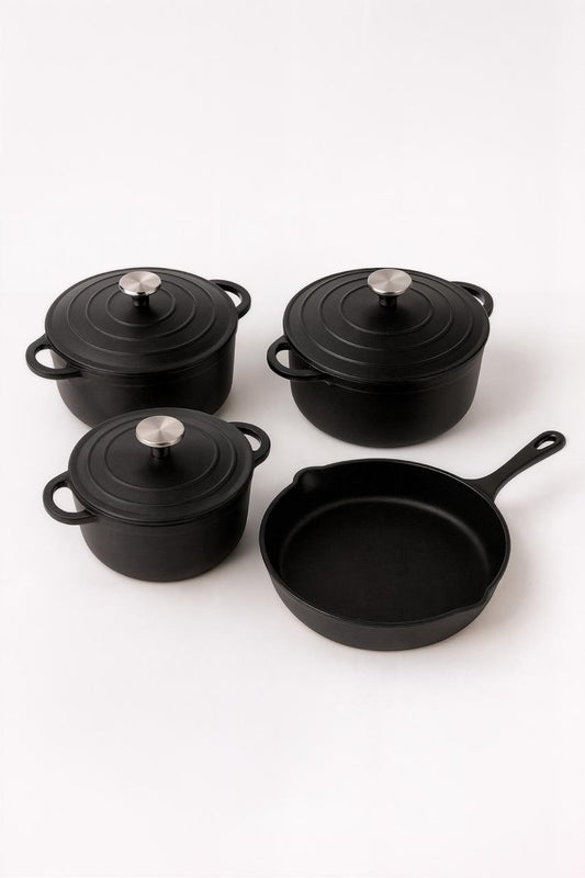 Cast Iron Black Set 7 piece
