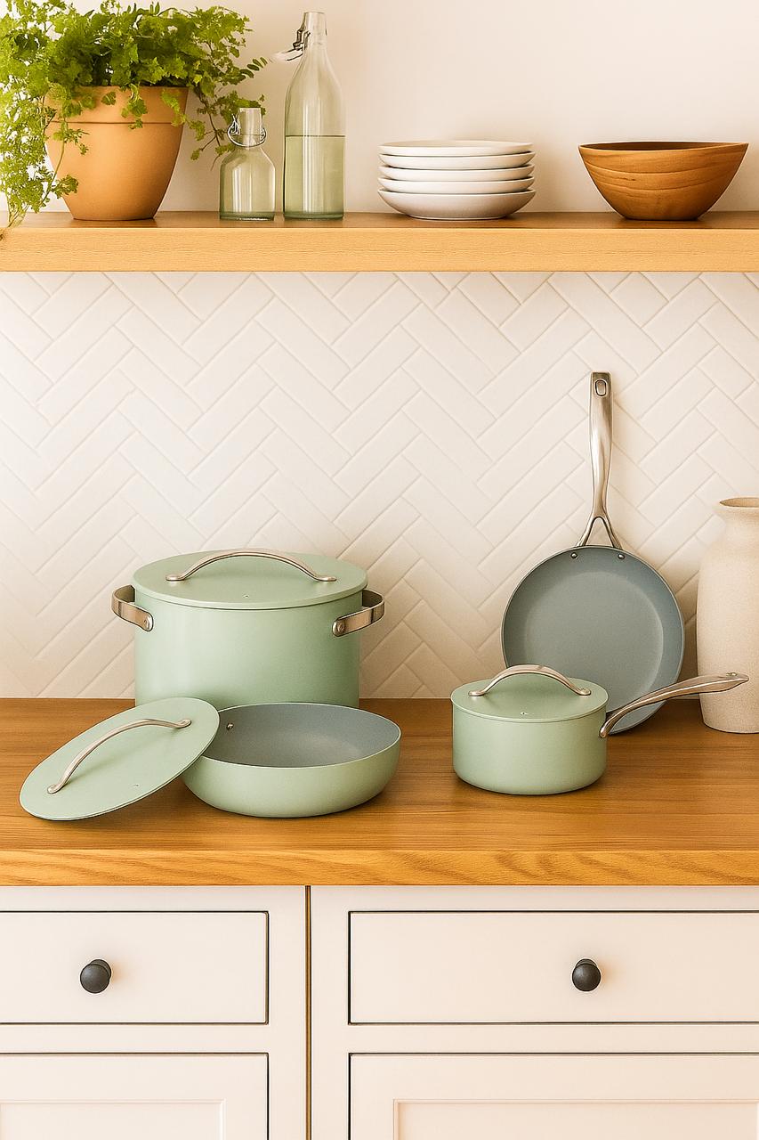 CeramiNest QuickHeat Set Olive Green 11-pc