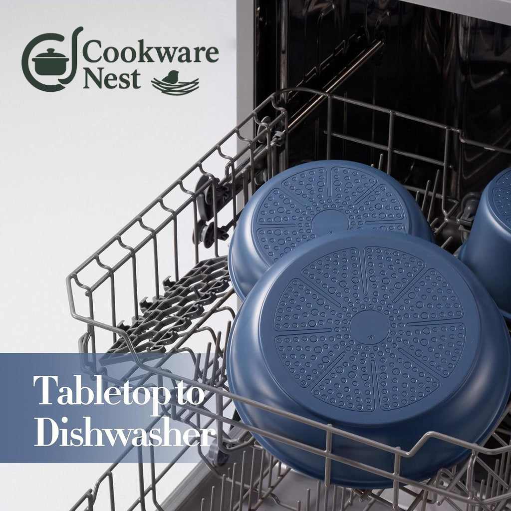 CookwareNest™ Cookware Set 17pcs Blue