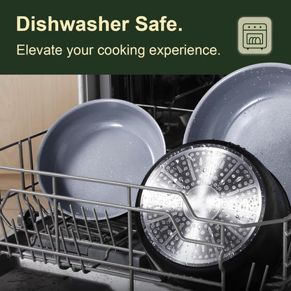 CookwareNest™ Cookware Set 17pcs Blue&Black